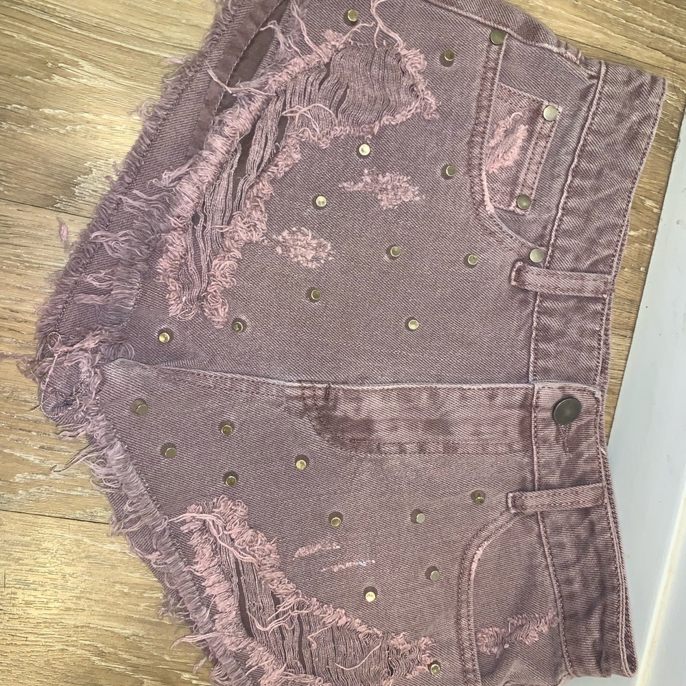 Lavender jean Shorts